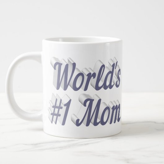 Mama graue Halbtext Riesenkaffee Tasse (Links)