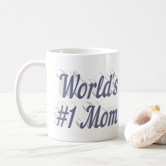 Mama, graue Halbtextkaffee Tasse (Mit Donut)