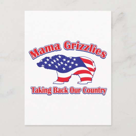 Mama Grizzlies Postkarte (Vorderseite)