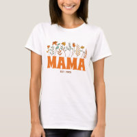 Mama Groovy Herbstliche Blume Retro Vintage Mama
