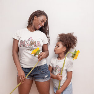 Mama Groovy mit individuelle Name Matching T-Shirt