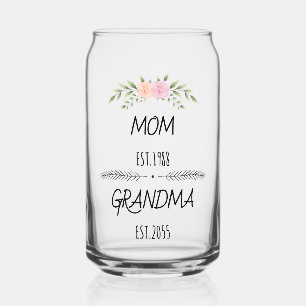 Mama & Großmutter Blumenfamilie Jahr Dosenglas