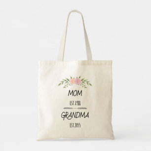 Mama & Großmutter Blumenfamilie Jahr Tragetasche