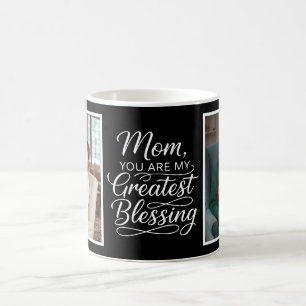 Mama größter Segen Herzlich 2 Foto Schwarz Kaffeetasse