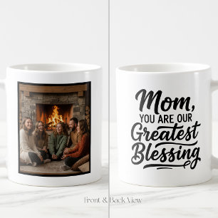 Mama größter Segen Personalisiert 1 Foto einfach Kaffeetasse
