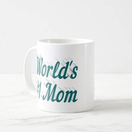 Mama Grün Halbtext Kaffee Tasse (Vorderseite Links)