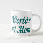 Mama Grün Halbtext Riesenkaffee Tasse (Rechts)