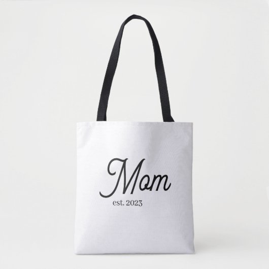 Mama gründete schwarzes Skript Tasche (Vorderseite)