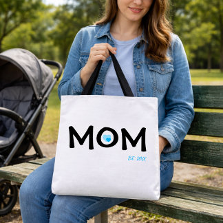 Mama gründete zweifach verschachteltes blaues Herz Tasche