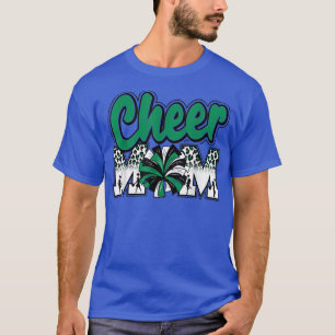 Mama Grüne Schwarz-weiße Leopardenbriefe jubeln T-Shirt