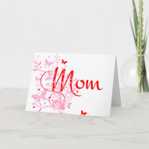 Mama-Grußkarte für Blumenschmetterlinge Karte