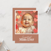 Mama Grußkarte Hinzufügen von Foto und Text Karte (Vorderseite/Rückseite Beispiel)