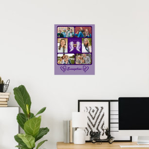 Mama Guardian Angel Wings 6 Foto Collage und Name Poster
