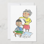 Mama-Haarschnitt Einladung (Vorderseite)