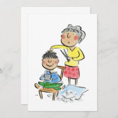 Mama-Haarschnitt Einladung (Vorne/Hinten)