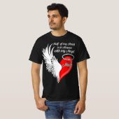 Mama halb Herz ist mit meinem Engel im Himmel T-Shirt (Vorne ganz)