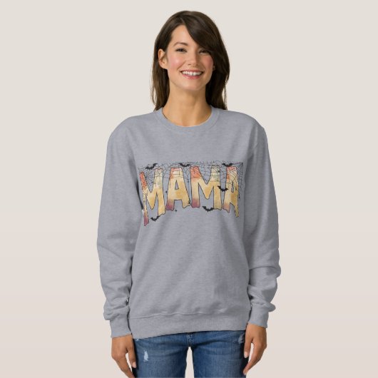 Mama Halloween Fall Theme Design Sweatshirt (Vorne ganz)