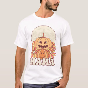 Mama Halloween Groovy Halloween Herbssaison T-Shirt