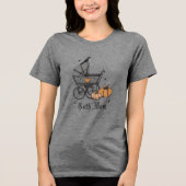 Mama Halloween Herbst Babydusche Mutter zu sein Tri-Blend Shirt (Vorderseite)