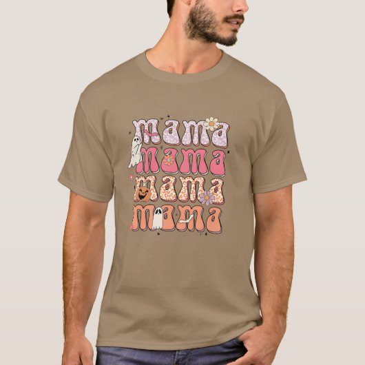 Mama Halloween Vintag T-Shirt (Vorderseite)