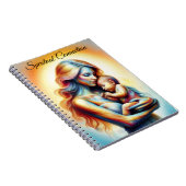 Mama hält Baby leuchten zart umarmt Kunst Notizblock (Rechte Seite)