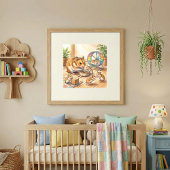 Mama Hamster und Babys Kinderzimmer Poster