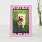 Mama Happy Birthday Foto Pink Karte (Vorderseite)