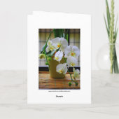 Mama, Happy Birthday, White Orchids Card Karte (Rückseite)