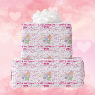 Mama Happy Geburtstagsdusche Noten Namen hinzufüge Geschenkpapier