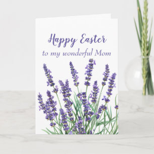 Mama Happy Osterlavender Spring Garden Blume Feiertagskarte