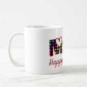 Mama Happy Valentine Niedlich Hearts Typografie Kaffeetasse (Links)