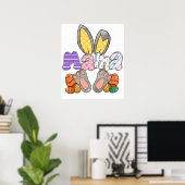 Mama-Hase (2), Retro, Vintage Poster (Heimbüro)