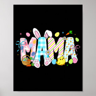 Mama-Hasen-Eier lustig für Mama-Frauen-Mütter-Oma Poster