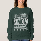 Mama-hässliche Weihnachtsstrickjacke Sweatshirt (Vorderseite)