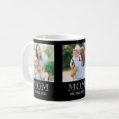 Mama hat 3 Foto Schwarz eingerichtet Kaffeetasse (Vorderseite Links)