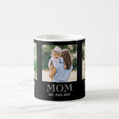 Mama hat 3 Foto Schwarz eingerichtet Kaffeetasse (Mittel)
