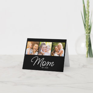 Mama hat 3 Fotos Schrift Schwarz Karte