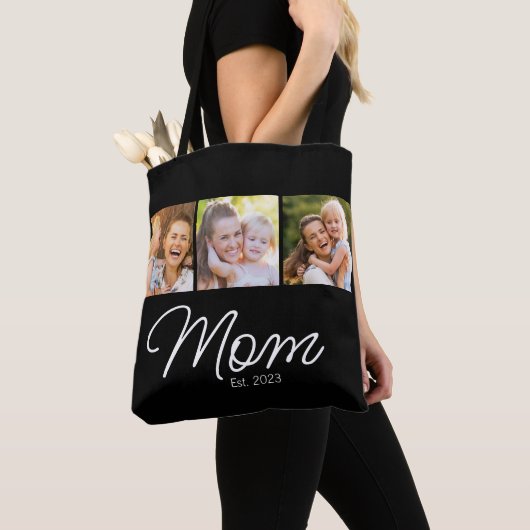 Mama hat 3 Fotos Schrift Schwarz Tasche (Von Nahem)