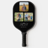 Mama hat Black Script 3 Foto etabliert Pickleball Schläger (Vorderseite)