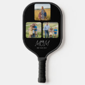 Mama hat Black Script 3 Foto etabliert Pickleball Schläger (Rückseite)