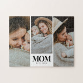 Mama hat Black Typography 3 Foto eingerichtet Puzzle (Horizontal)