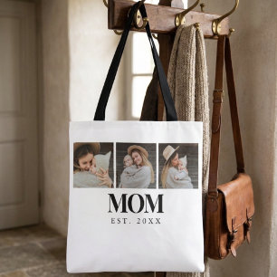 Mama hat Black Typography 3 Foto eingerichtet Tasche