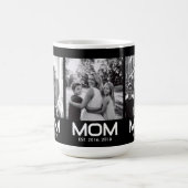 Mama hat Bold Black 3 Foto eingerichtet  Kaffeetasse (Mittel)