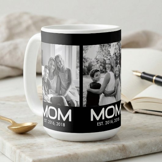 Mama hat Bold Black 3 Foto eingerichtet  Kaffeetasse