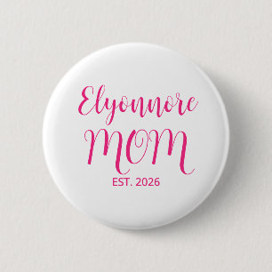 Mama hat den rosa Schriftzug eingerichtet  Button