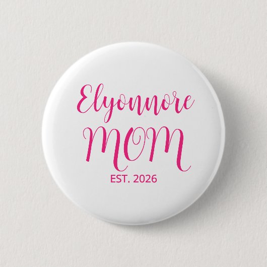 Mama hat den rosa Schriftzug eingerichtet  Button (Vorderseite)
