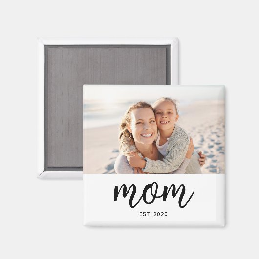 Mama hat ein Fotogeschenk eingerichtet Magnet (Vorderseite/Rückseite)