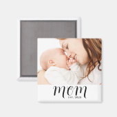 Mama hat ein Fotogeschenk eingerichtet Magnet (Vorderseite/Rückseite)