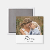 Mama hat ein Fotogeschenk Magnet eingerichtet (Vorderseite/Rückseite)