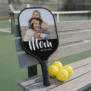 Mama hat ein lustiges Skript-Foto erstellt Pickleball Schläger